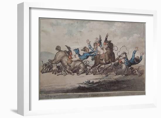 Hounds Throwing Off, 1800-James Gillray-Framed Giclee Print