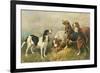 Hounds with a Hare-John Emms-Framed Giclee Print