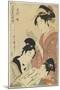 Hour of the Ram, Young Girls, 1798-1799-Kitagawa Utamaro-Mounted Giclee Print