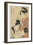 Hour of the Ram, Young Girls, 1798-1799-Kitagawa Utamaro-Framed Giclee Print