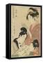 Hour of the Ram, Young Girls, 1798-1799-Kitagawa Utamaro-Framed Stretched Canvas