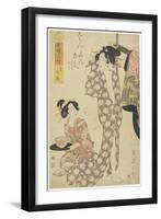 Hour of the Snake (10 AM), 1812-Kikukawa Eizan-Framed Giclee Print