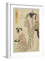 Hour of the Snake (10 AM), 1812-Kikukawa Eizan-Framed Giclee Print