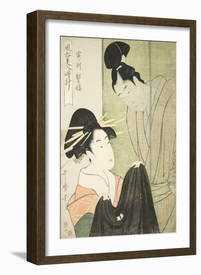 Hour of the Tiger, Courtesan (Tora No Koku, Keisei), C.1798-1800-Kitagawa Utamaro-Framed Giclee Print