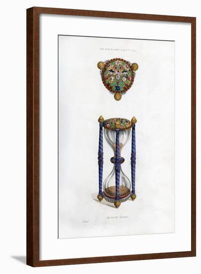 Hourglass, Mid-17th Century-Henry Shaw-Framed Giclee Print
