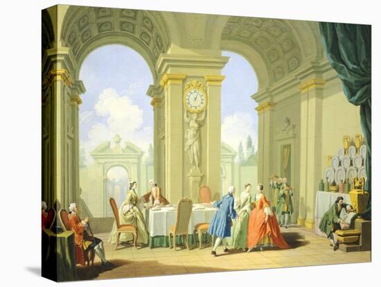 Hours of Day, Lunch, 1753-1755-Giuseppe Zocchi-Stretched Canvas