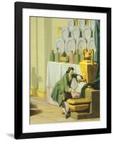 Hours of Day, Lunch, 1753-1755-Giuseppe Zocchi-Framed Giclee Print