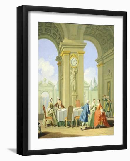 Hours of Day, Lunch, 1753-1755-Giuseppe Zocchi-Framed Giclee Print