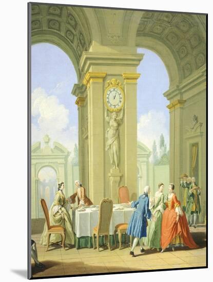Hours of Day, Lunch, 1753-1755-Giuseppe Zocchi-Mounted Giclee Print