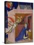 Hours of Notre Dame: Matins, the Annunciation, French, by Jacquemart de Hesdin-null-Stretched Canvas