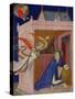 Hours of Notre Dame: Matins, the Annunciation, French, by Jacquemart de Hesdin-null-Stretched Canvas