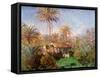 House Among the Palms, 1884-Claude Monet-Framed Stretched Canvas