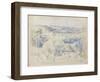 House and Grove, C.1890 (Pencil and Aquarel on Paper)-Paul Cezanne-Framed Giclee Print