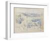 House and Grove, C.1890 (Pencil and Aquarel on Paper)-Paul Cezanne-Framed Giclee Print