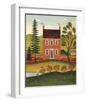 House and Lake-Diane Ulmer Pedersen-Framed Art Print