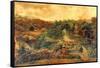 House and Mill in Rural Woodland, c,1880-null-Framed Stretched Canvas