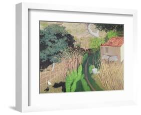 House and Reeds, circa 1921-24-Félix Vallotton-Framed Giclee Print