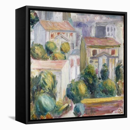 House at Cagnes-Pierre-Auguste Renoir-Framed Stretched Canvas