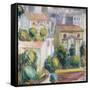 House at Cagnes-Pierre-Auguste Renoir-Framed Stretched Canvas
