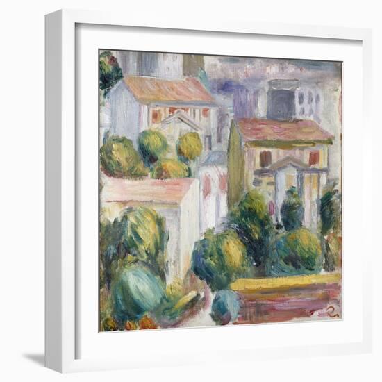 House at Cagnes-Pierre-Auguste Renoir-Framed Giclee Print