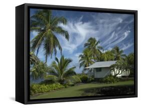 House at Kalahu Point near Hana, Maui, Hawaii, USA-Bruce Behnke-Framed Stretched Canvas