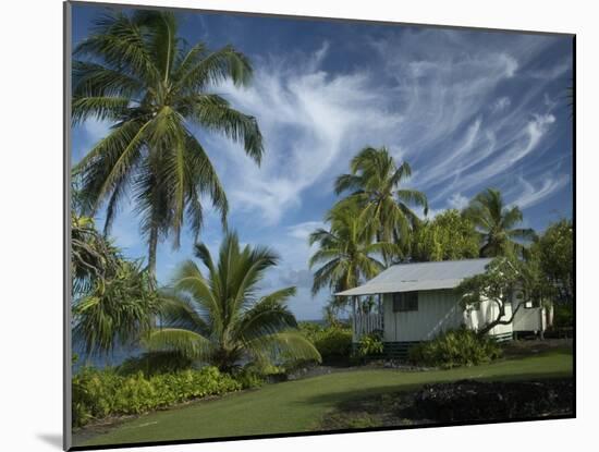 House at Kalahu Point near Hana, Maui, Hawaii, USA-Bruce Behnke-Mounted Photographic Print