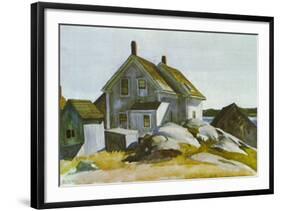 House At Old Fort-Edward Hopper-Framed Art Print