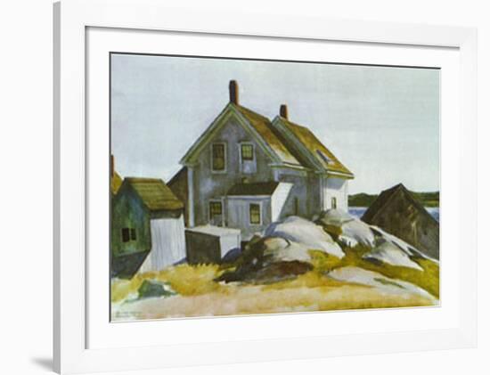 House At Old Fort-Edward Hopper-Framed Art Print