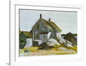 House At Old Fort-Edward Hopper-Framed Art Print