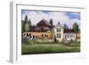 House-Barn-Cows-Debbi Wetzel-Framed Giclee Print