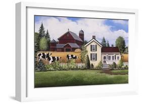 House-Barn-Cows-Debbi Wetzel-Framed Giclee Print