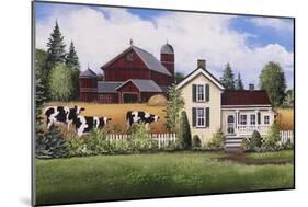 House-Barn-Cows-Debbi Wetzel-Mounted Giclee Print