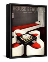 House Beautiful, Furniture Backgammon Board Games Magazine, USA, 1930-null-Framed Stretched Canvas