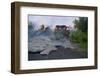 House Being Consumed by Floating Lava-Bettmann-Framed Photographic Print