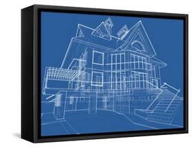 House Blueprint: Technical Draw--Vladimir--Framed Stretched Canvas