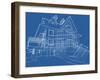 House Blueprint: Technical Draw--Vladimir--Framed Art Print