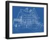 House Blueprint: Technical Draw--Vladimir--Framed Art Print