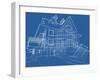 House Blueprint: Technical Draw--Vladimir--Framed Art Print