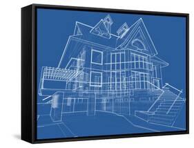 House Blueprint: Technical Draw--Vladimir--Framed Stretched Canvas