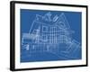 House Blueprint: Technical Draw--Vladimir--Framed Art Print