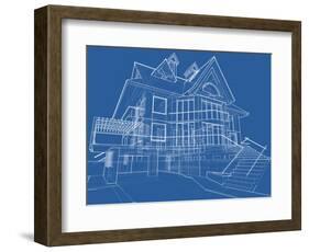 House Blueprint: Technical Draw--Vladimir--Framed Art Print