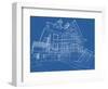 House Blueprint: Technical Draw--Vladimir--Framed Art Print