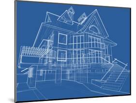 House Blueprint: Technical Draw--Vladimir--Mounted Art Print