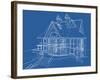 House Blueprint: Technical Draw--Vladimir--Framed Art Print