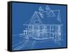 House Blueprint: Technical Draw--Vladimir--Framed Stretched Canvas