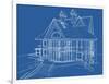 House Blueprint: Technical Draw--Vladimir--Framed Art Print