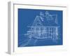 House Blueprint: Technical Draw--Vladimir--Framed Art Print