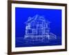 House Blueprint-Mike_Kiev-Framed Art Print