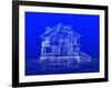 House Blueprint-Mike_Kiev-Framed Art Print