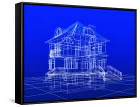 House Blueprint-Mike_Kiev-Framed Stretched Canvas